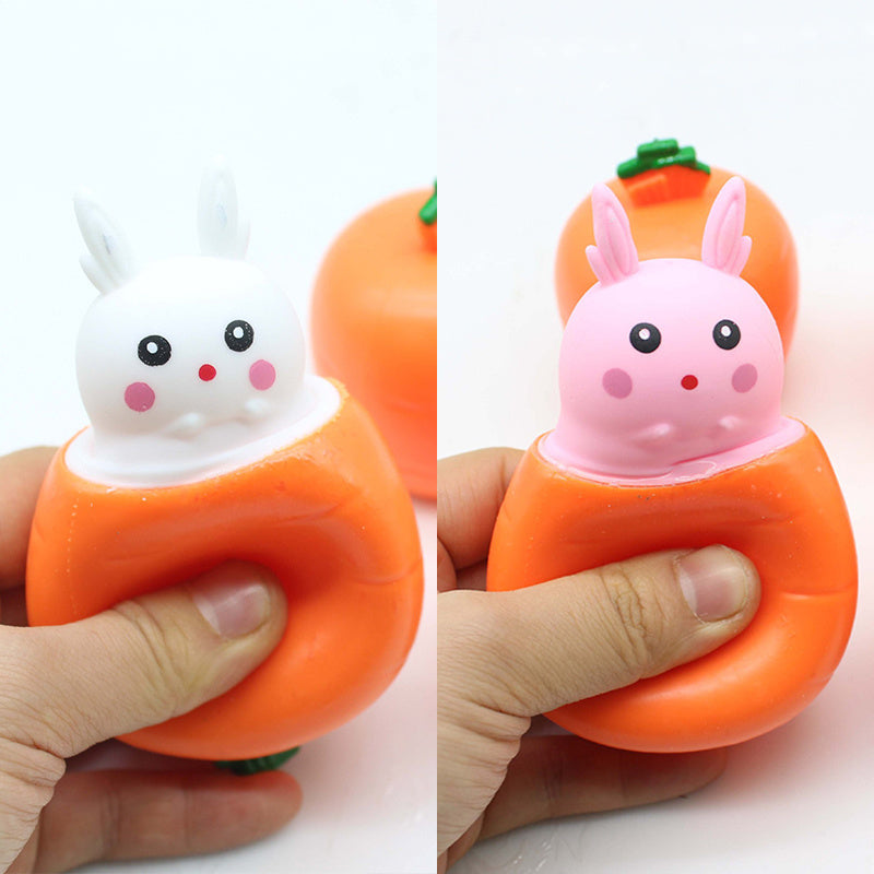 Rabbit Carrot Decompression Elastic Ball Toy