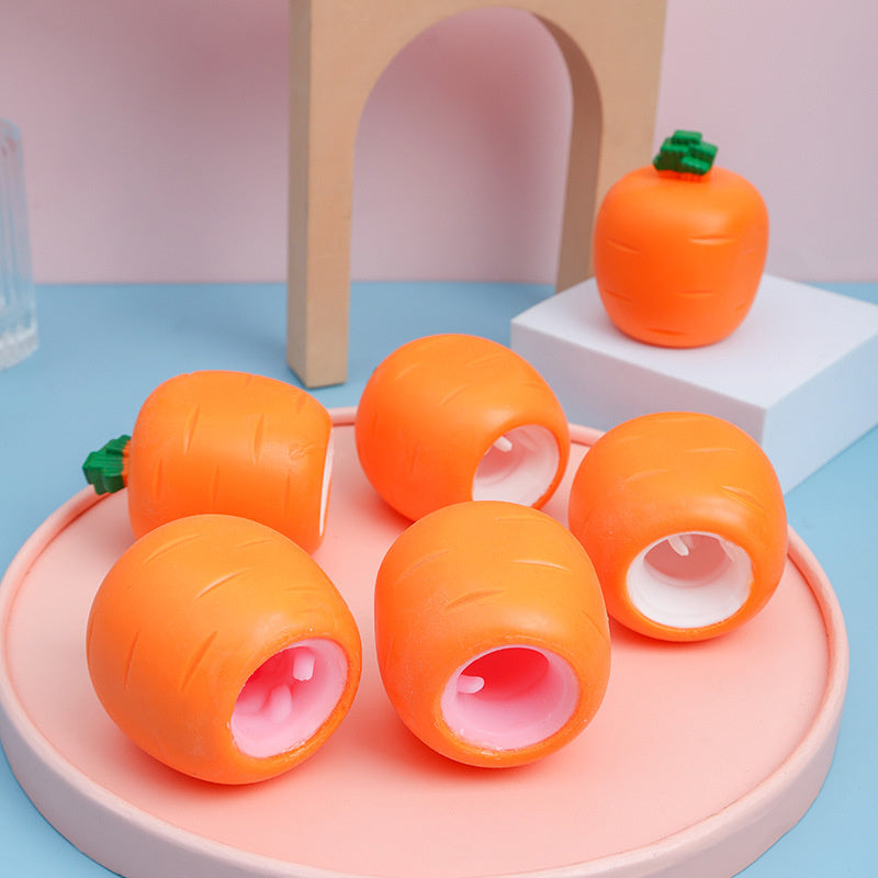 Rabbit Carrot Decompression Elastic Ball Toy