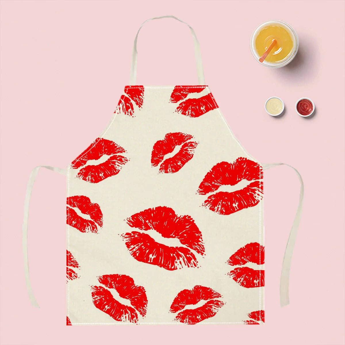 Red Lipstick Kiss Apron