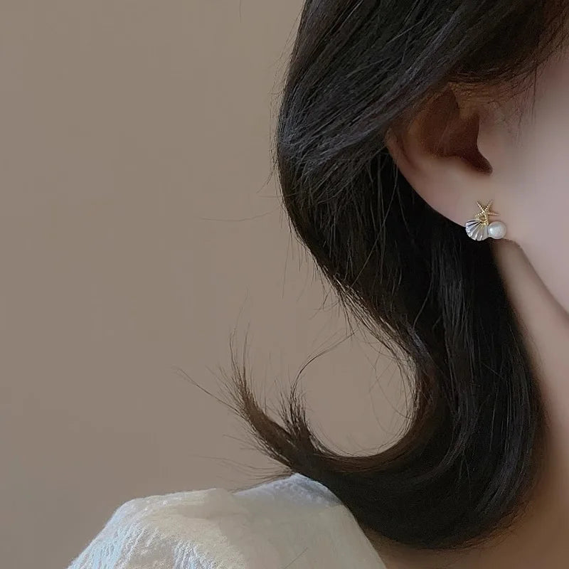 Shell Starfish Earrings