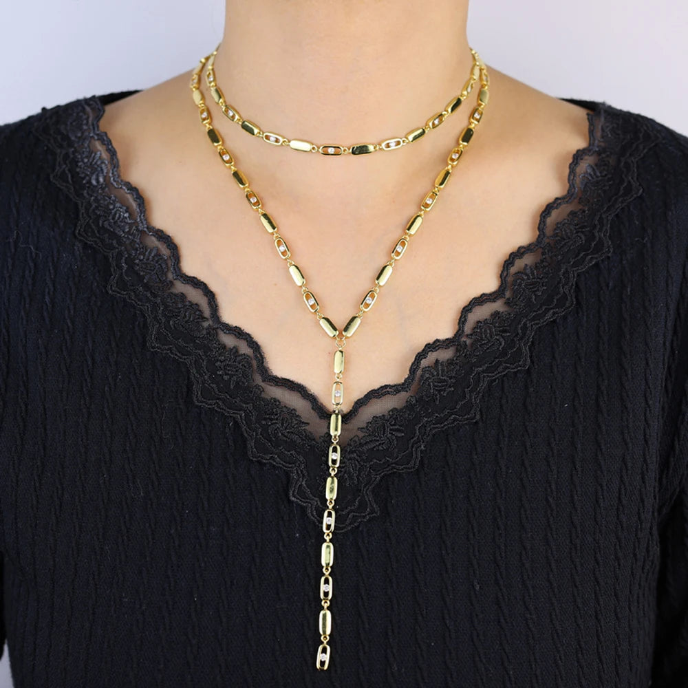 Gold Hand Bracelet, Choker Lariat Necklace