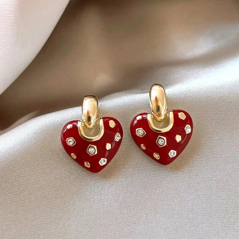 Heart Key Lock  Earring