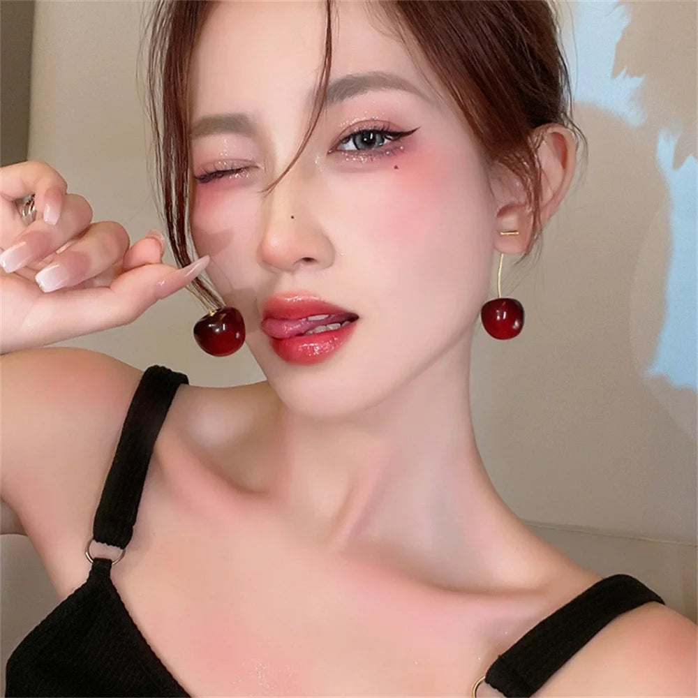 Cherry Acrylic Earrings