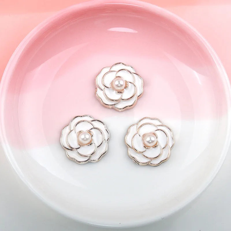 Flower Pearl  Button