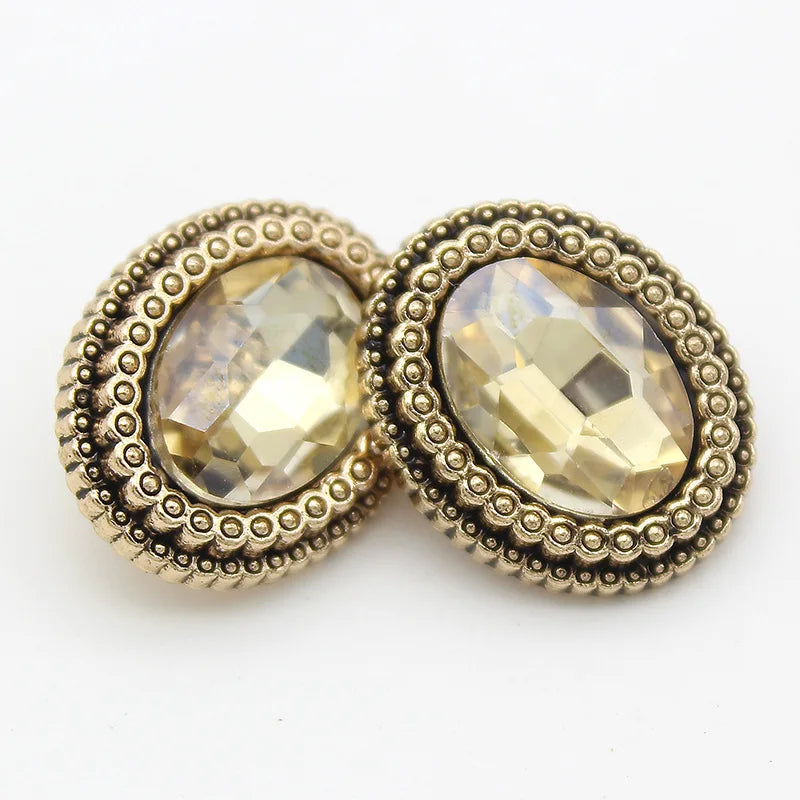 Metal Gold Gems Buttons