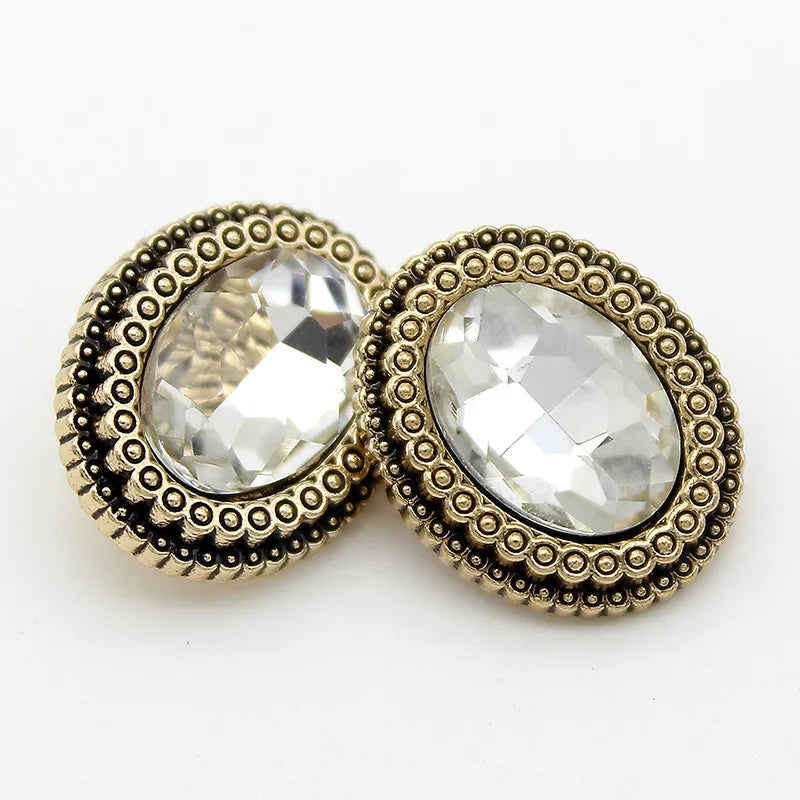 Metal Gold Gems Buttons