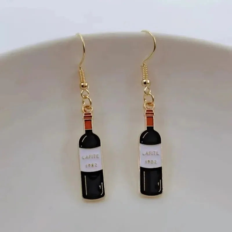 Cute WIne Bottle Earrings