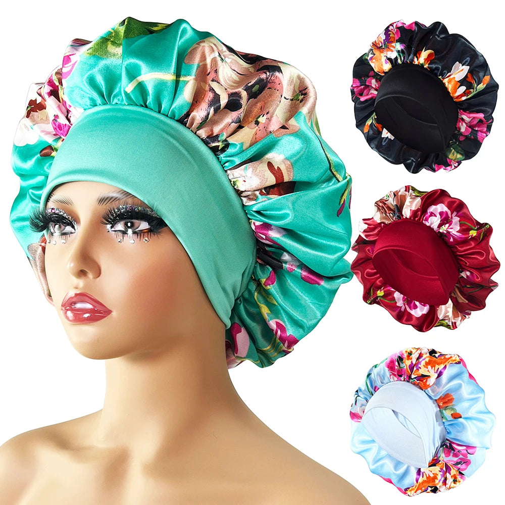 Women Satin Bonnet Cap Silky