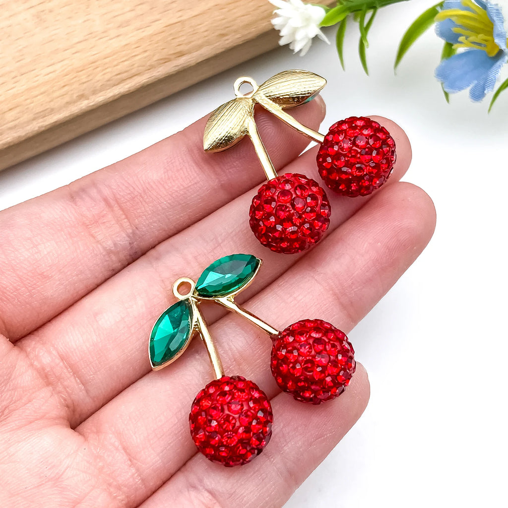 Cherry Charms for Bracelet & Keychain