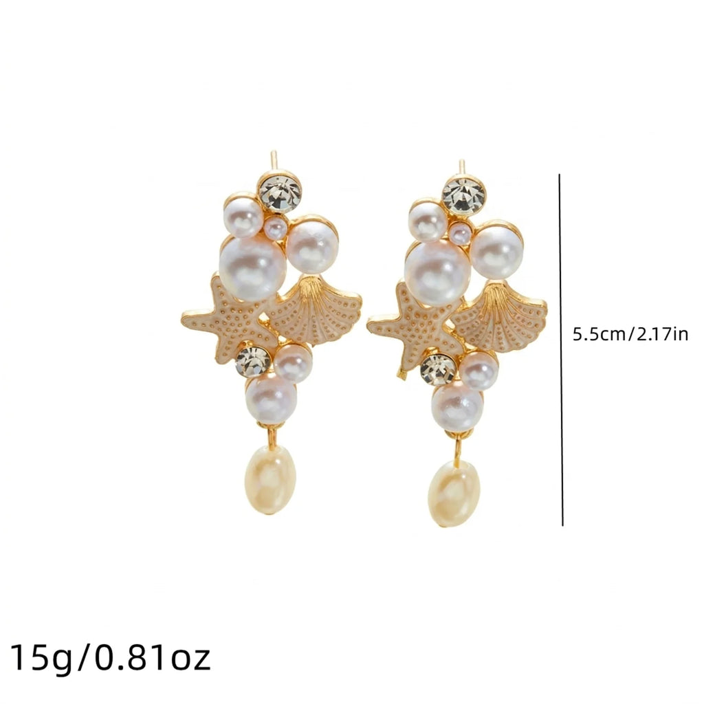 Starfish Seashell Earrings