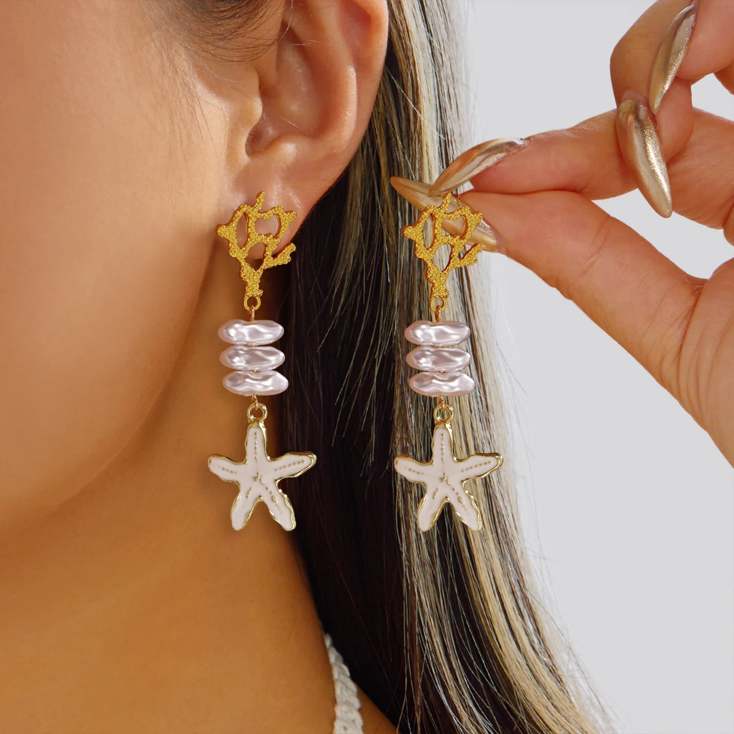 Red Coral Earrings