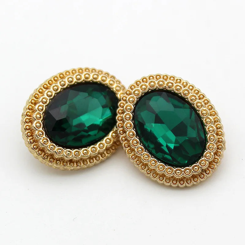 Metal Gold Gems Buttons