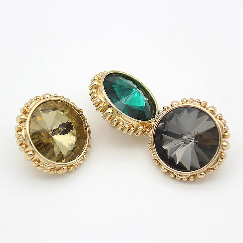Metal Gold Gems Buttons
