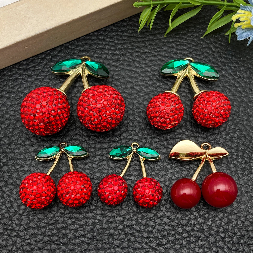 Cherry Charms for Bracelet & Keychain