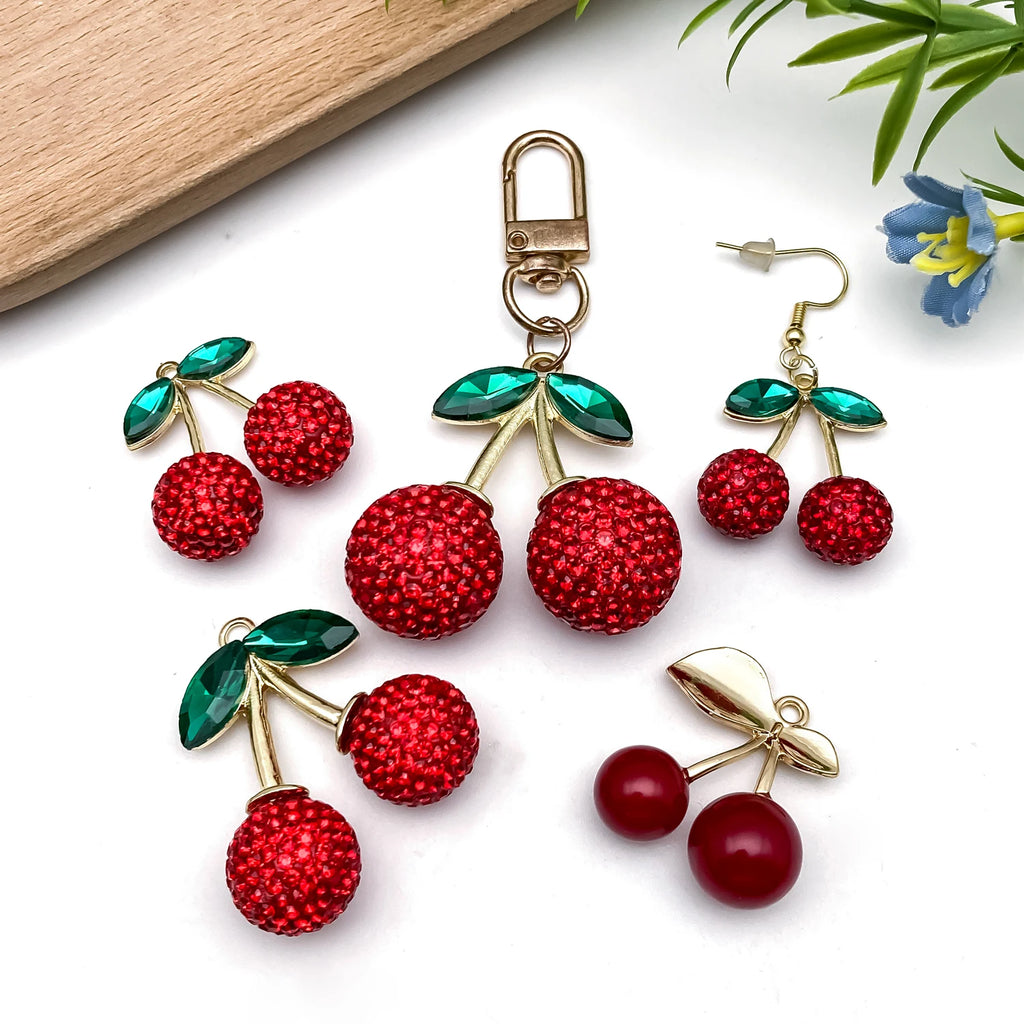 Cherry Charms for Bracelet & Keychain