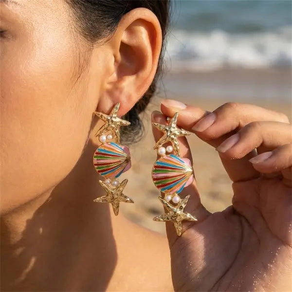 Red Coral Earrings
