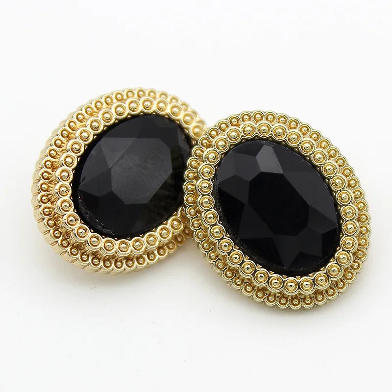 Metal Gold Gems Buttons