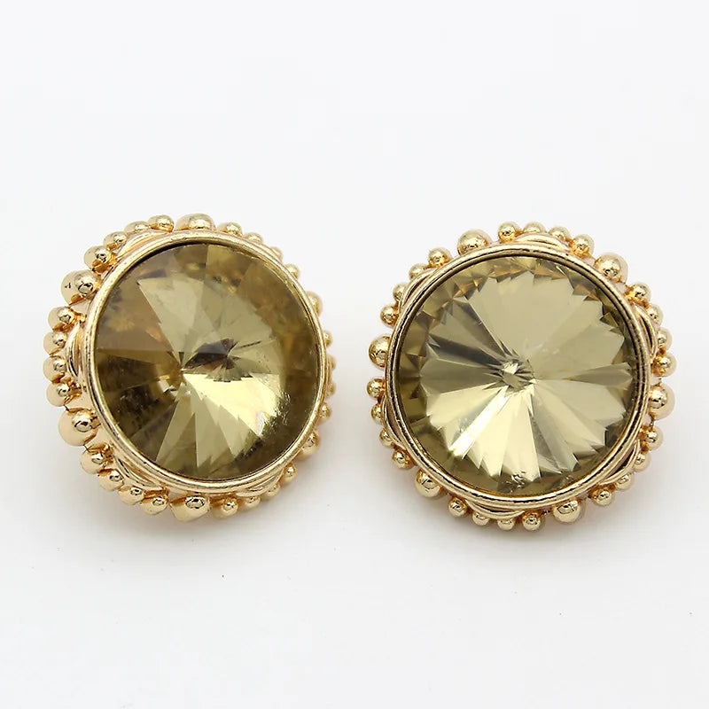 Metal Gold Gems Buttons