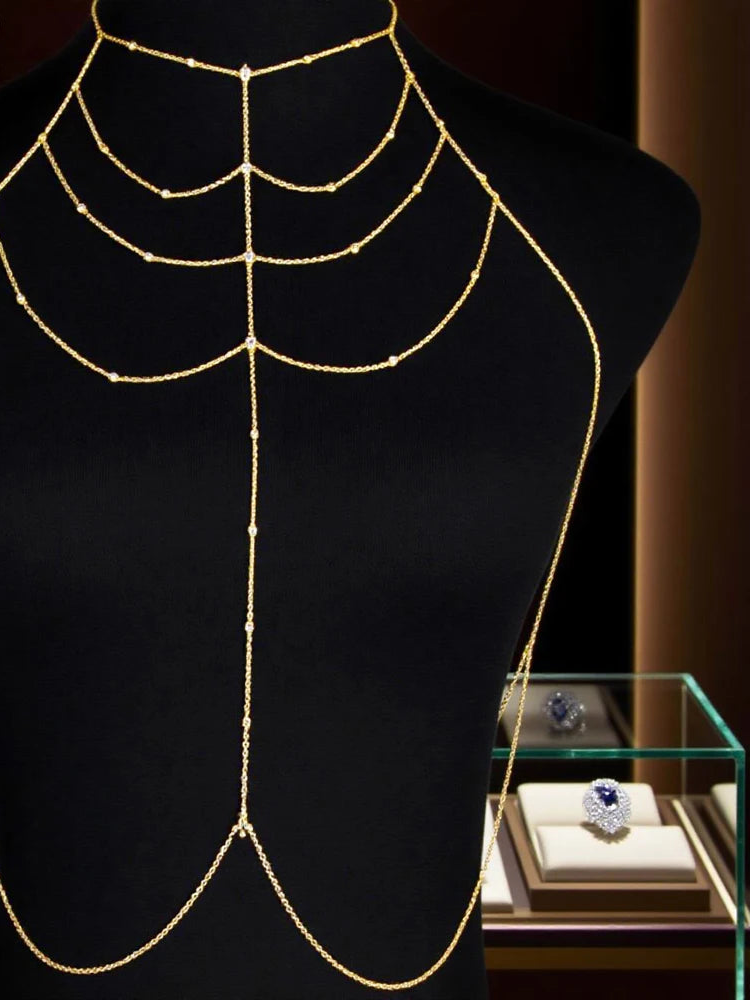 Gold  Multi Layer Body Necklace