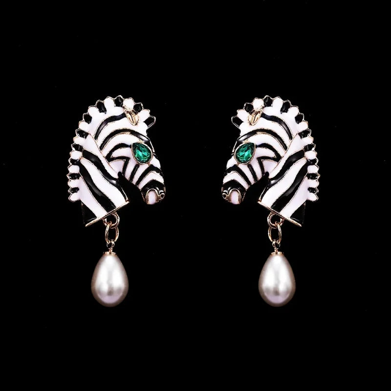 Zebra Earrings