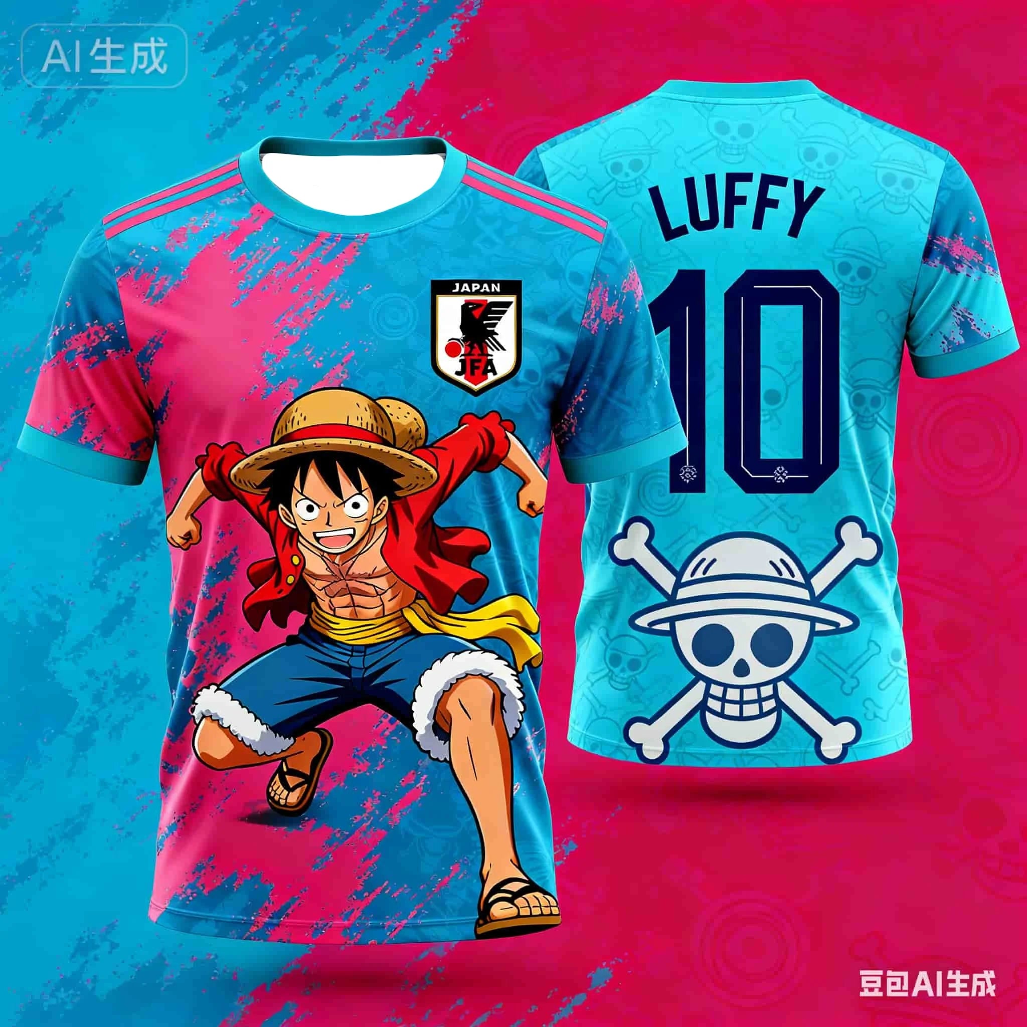 Luffy Football Jersey T-shirt