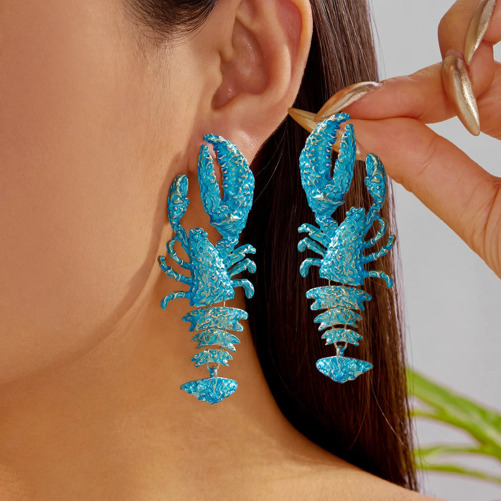 Blue Seahorse  Earrings