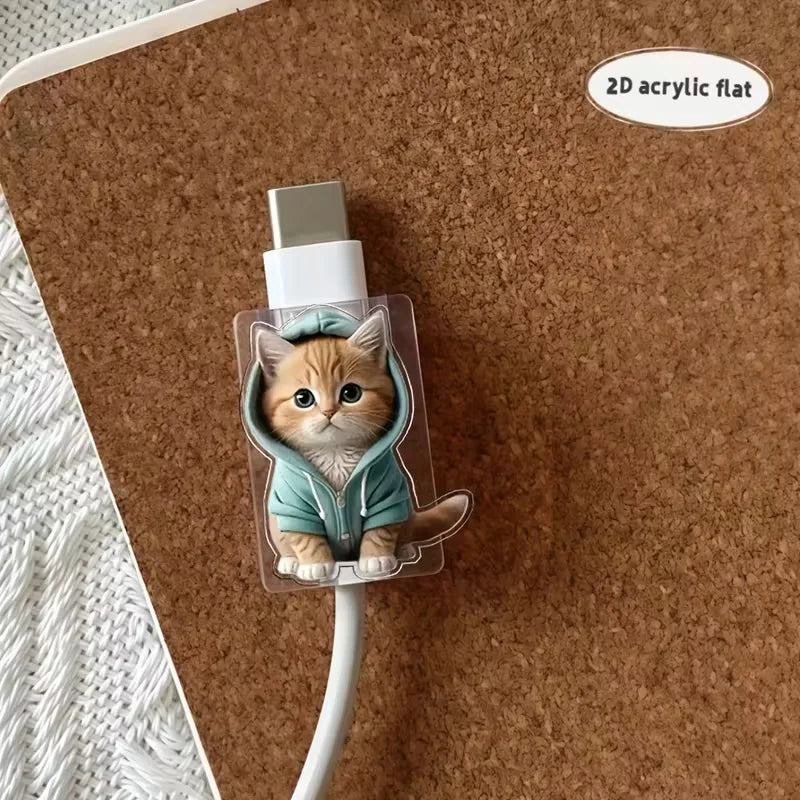 Cat-Shaped Data Cable Protectors
