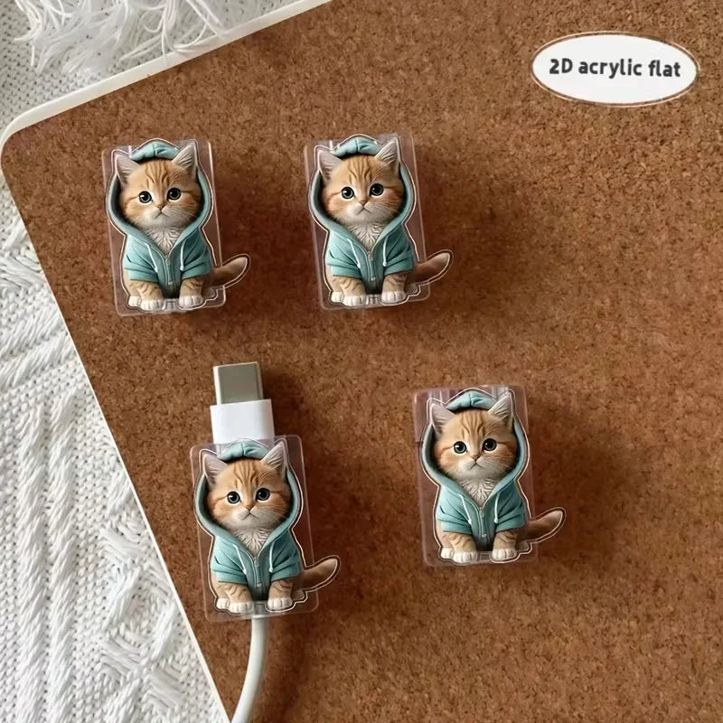 Cat-Shaped Data Cable Protectors