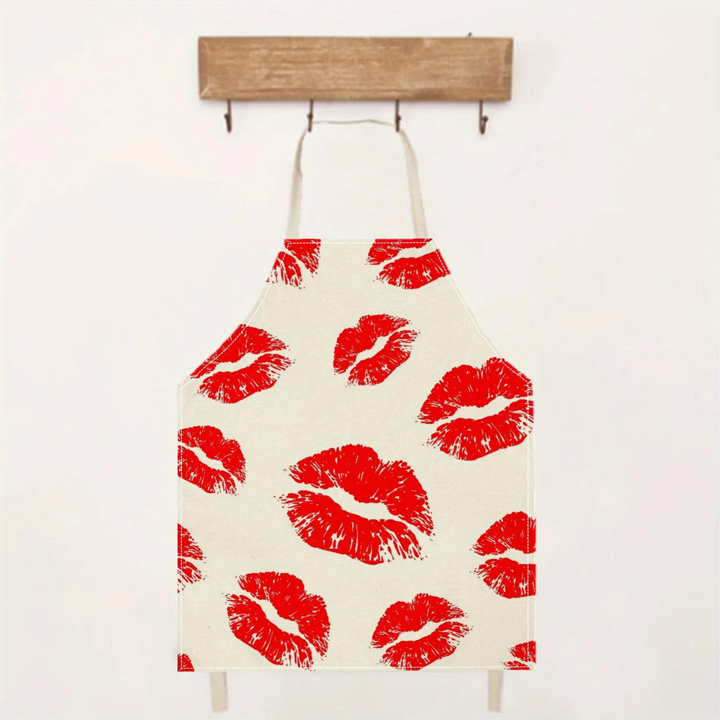 Red Lipstick Kiss Apron