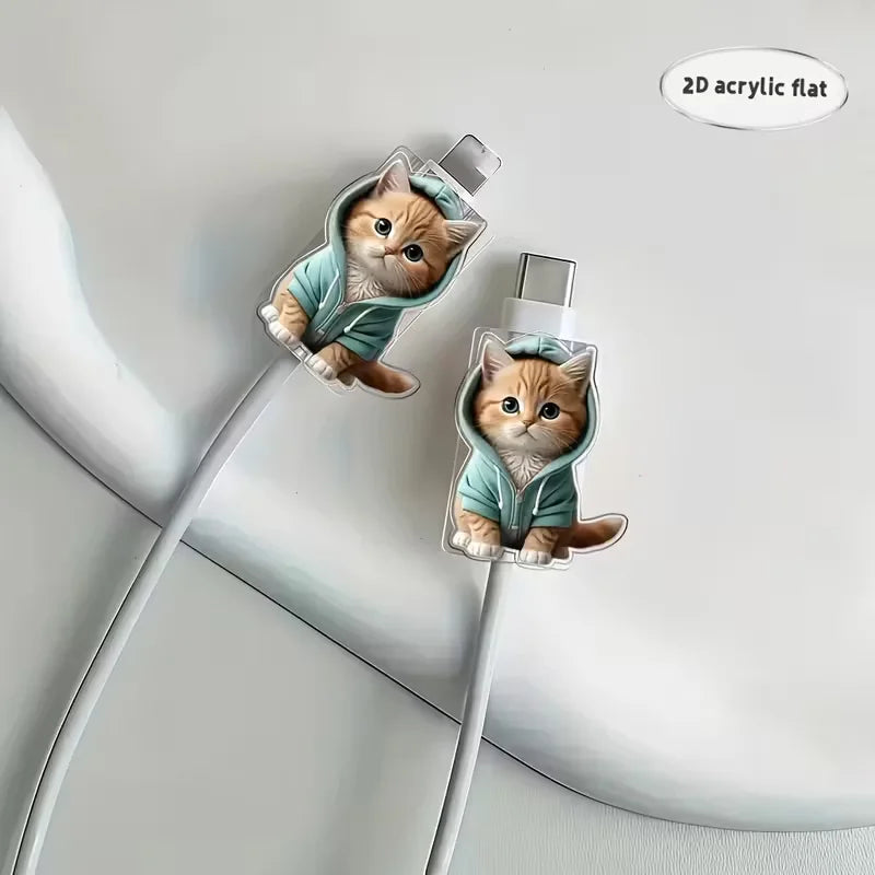 Cat-Shaped Data Cable Protectors