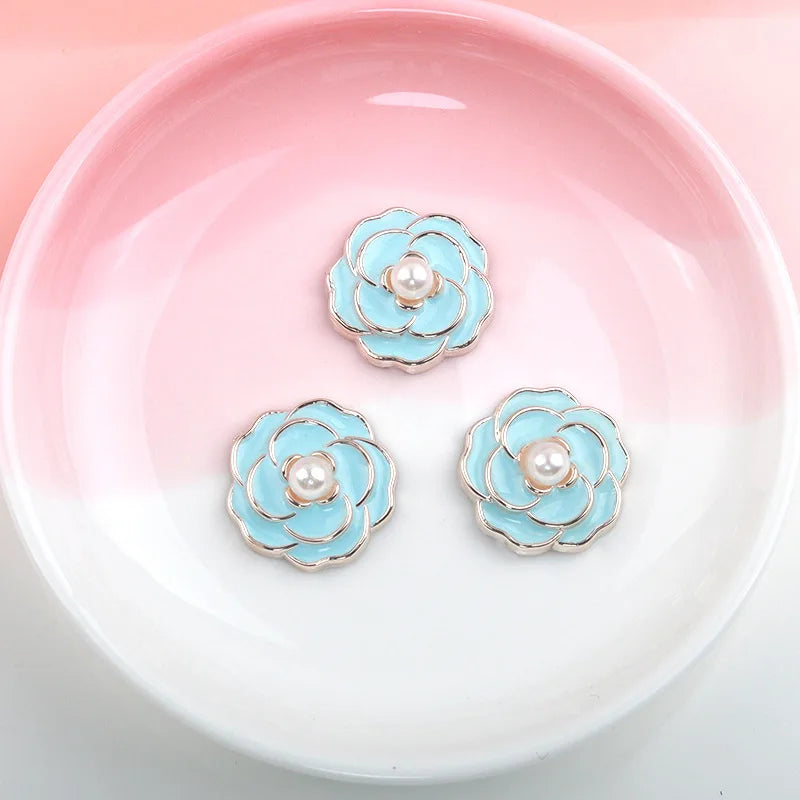 Flower Pearl  Button