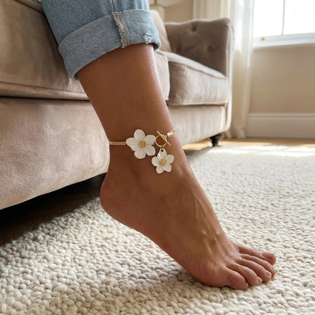 Anklets White  Bracelet