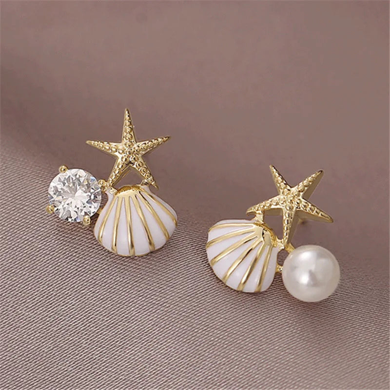 Shell Starfish Earrings