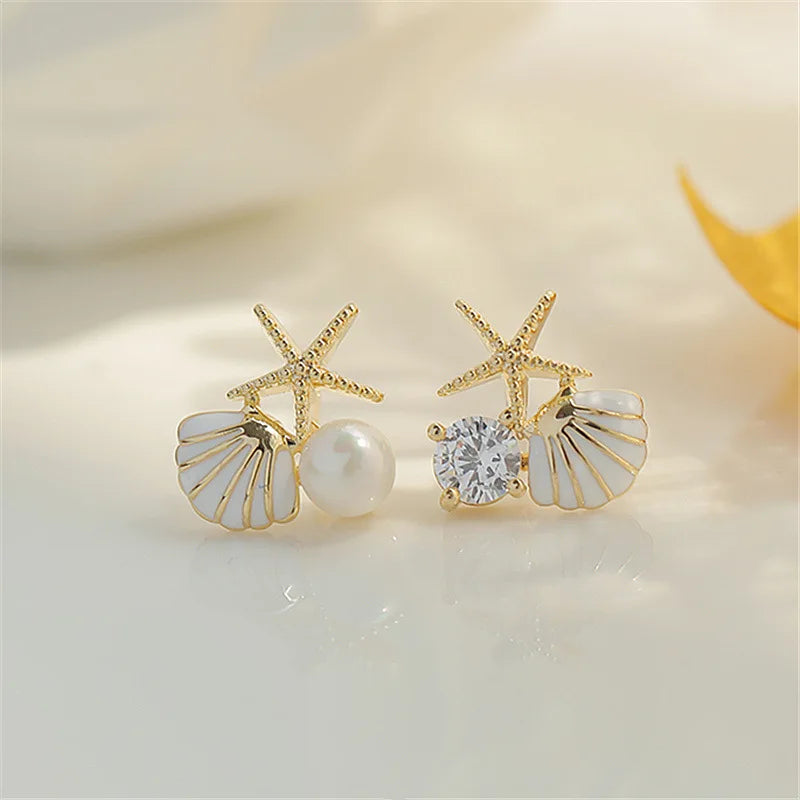Shell Starfish Earrings