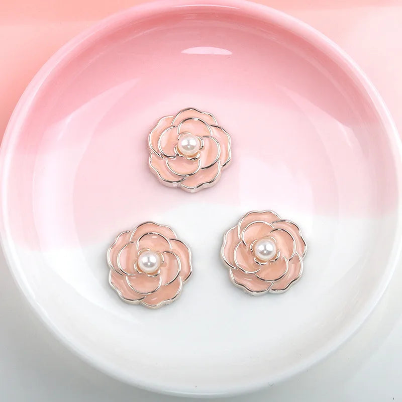 Flower Pearl  Button