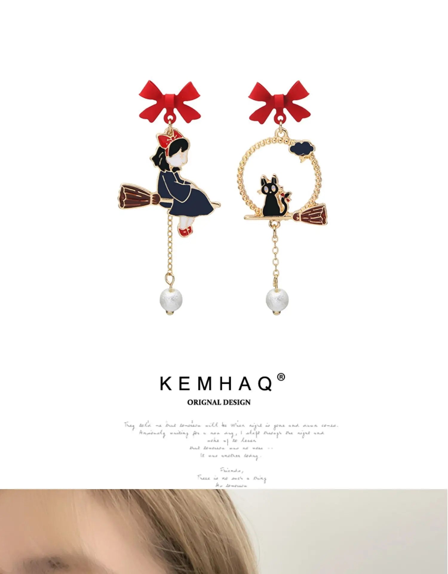 Red Bow Earrings