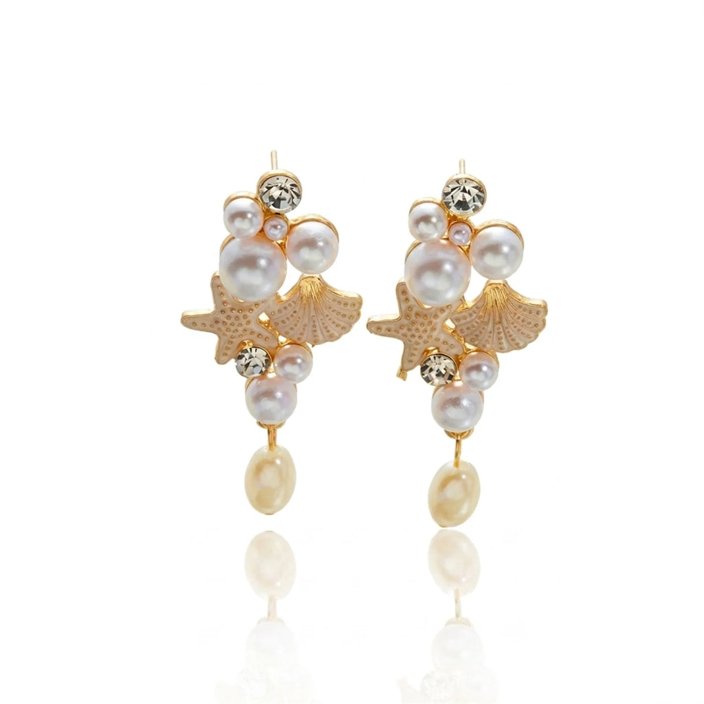 Starfish Seashell Earrings