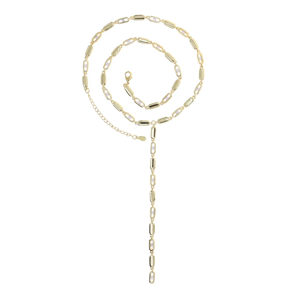 Gold Hand Bracelet, Choker Lariat Necklace