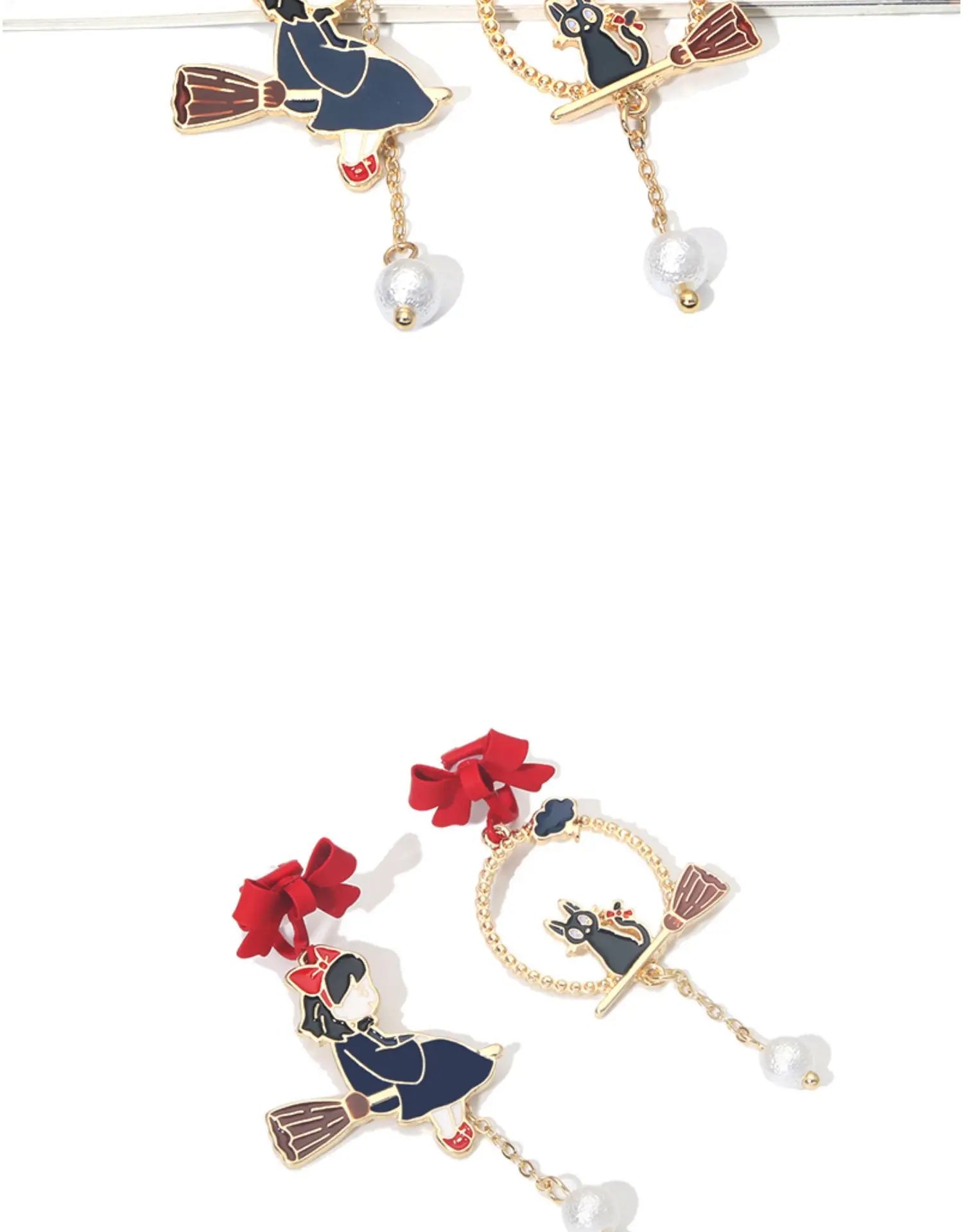 Red Bow Earrings