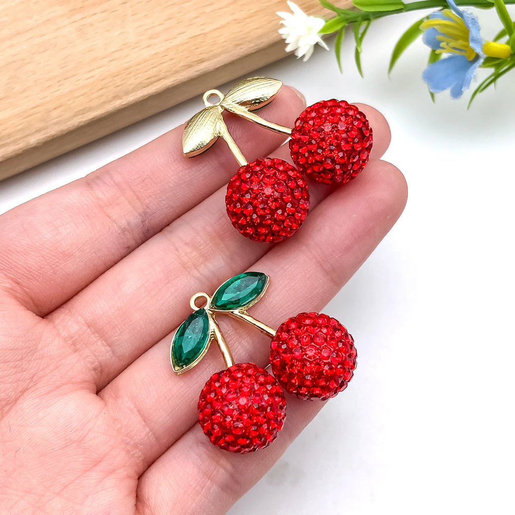 Cherry Charms for Bracelet & Keychain