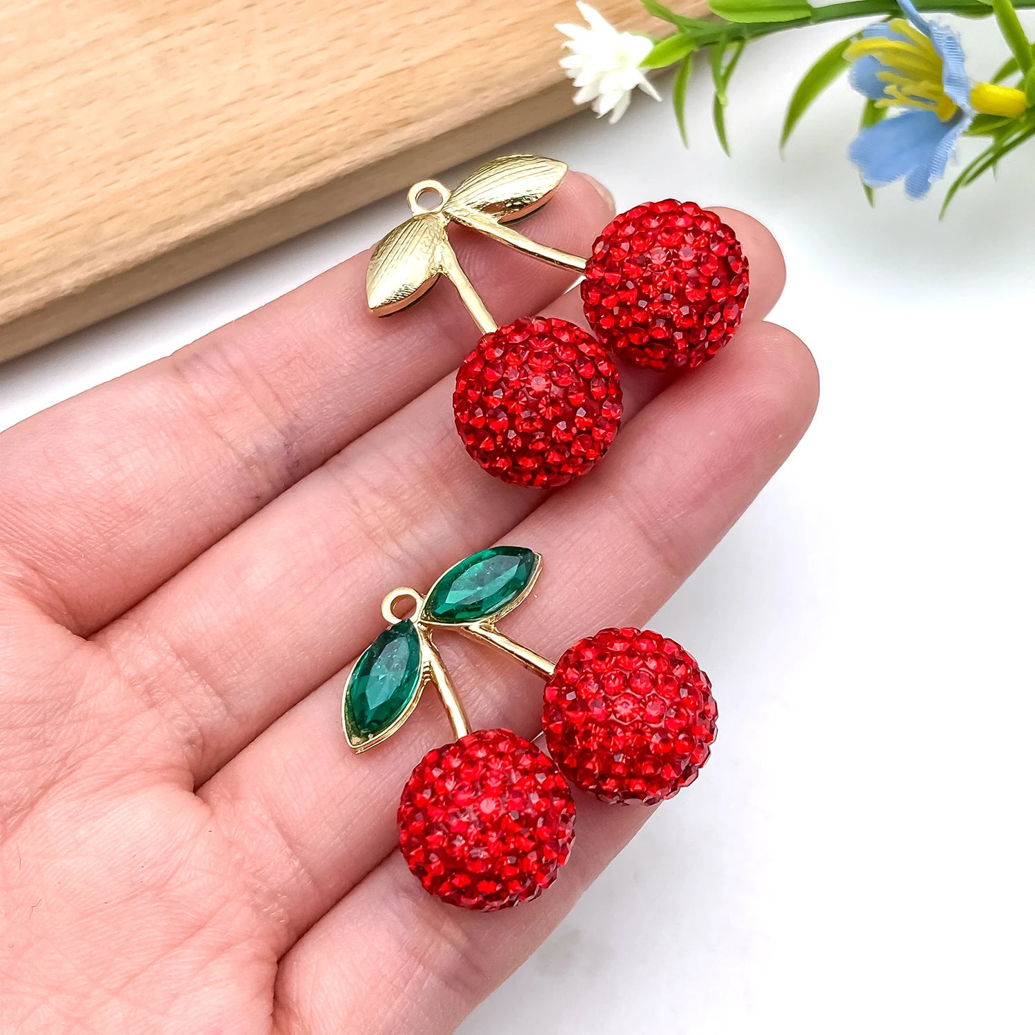 Cherry Charms for Bracelet & Keychain