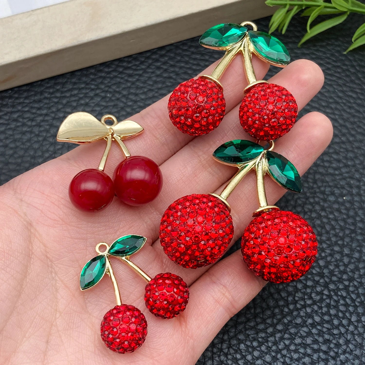 Cherry Charms for Bracelet & Keychain