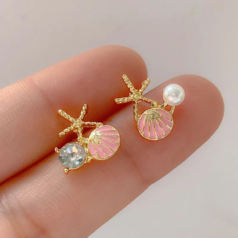 Shell Starfish Earrings