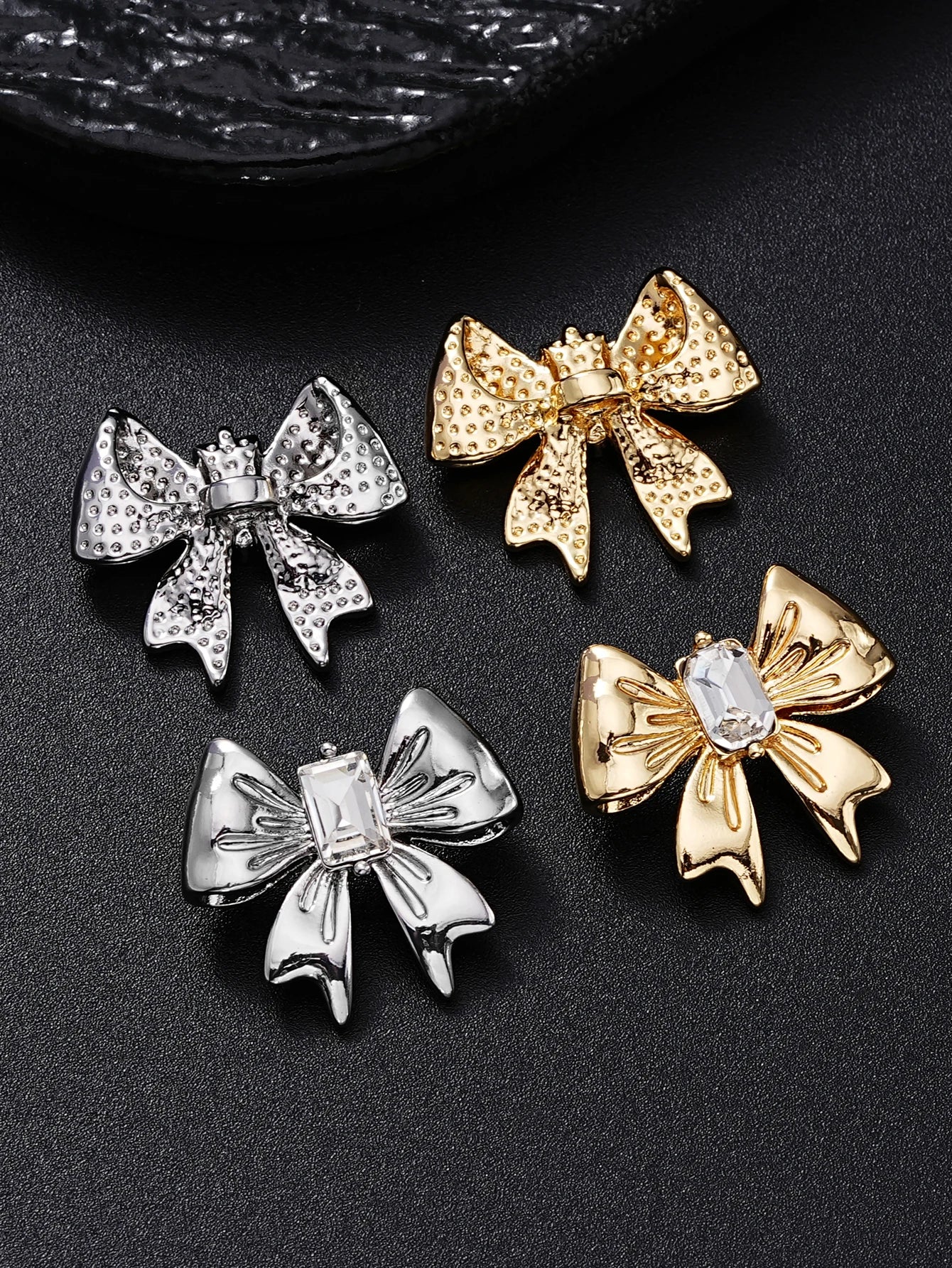 Bow Metal Buttons,