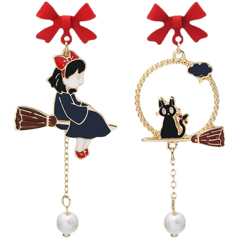 Red Bow Earrings