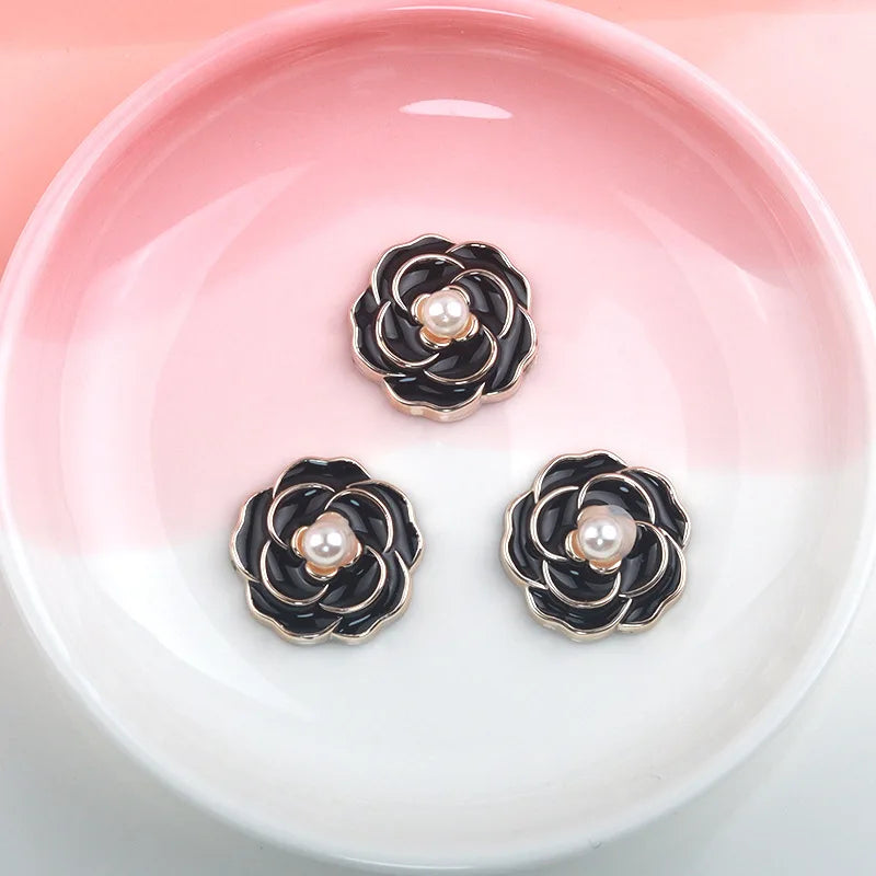 Flower Pearl  Button