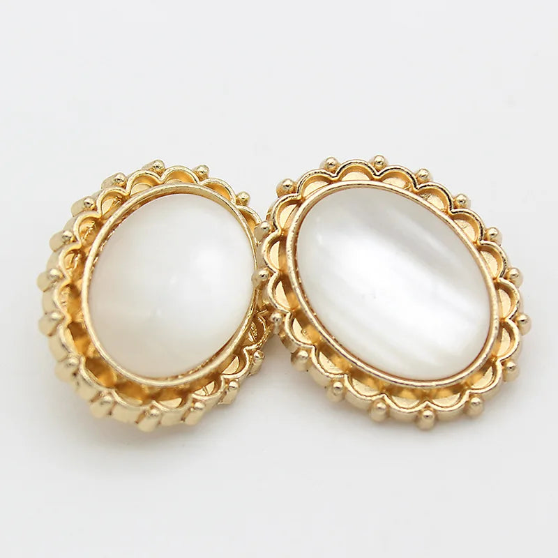 Metal Gold Gems Buttons