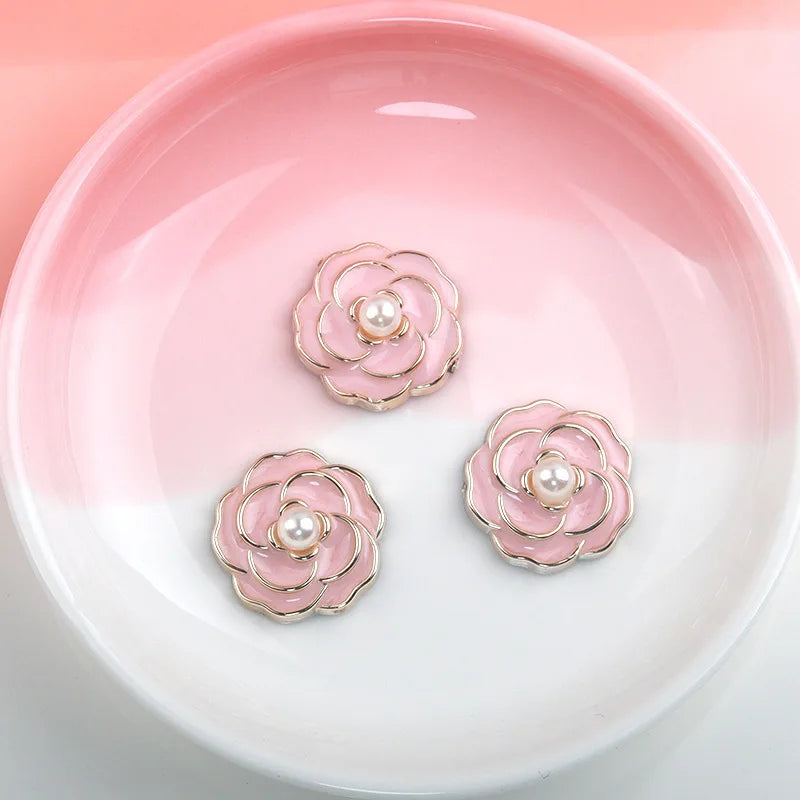 Flower Pearl  Button
