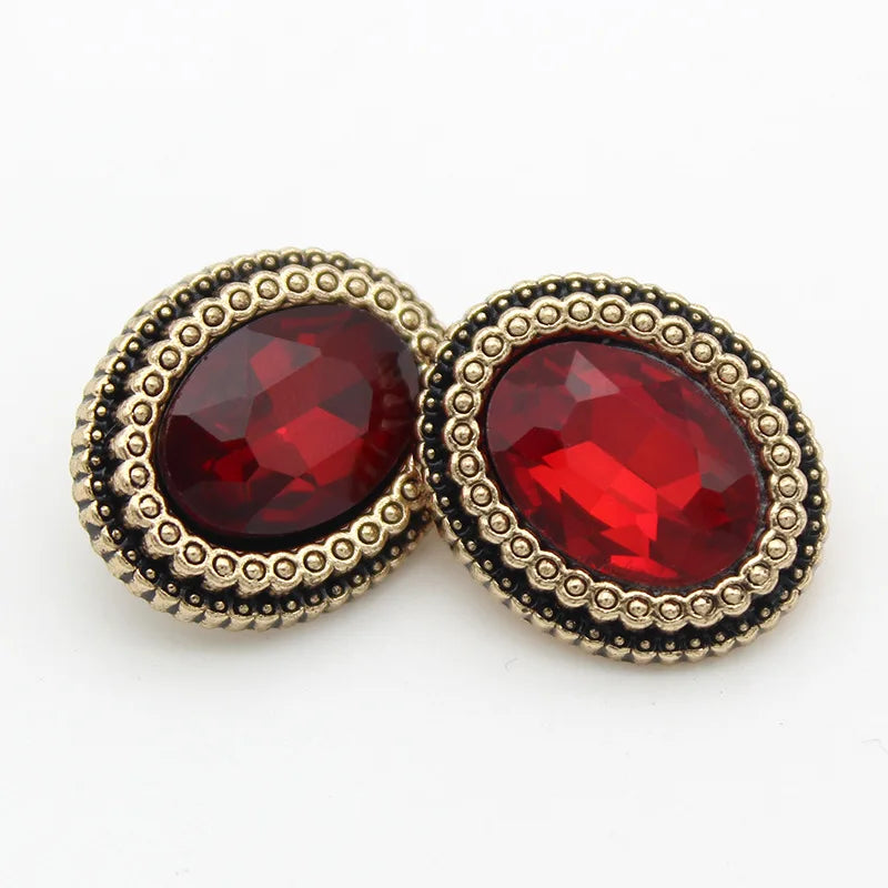 Metal Gold Gems Buttons