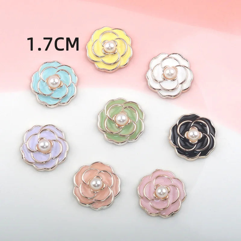 Flower Pearl  Button